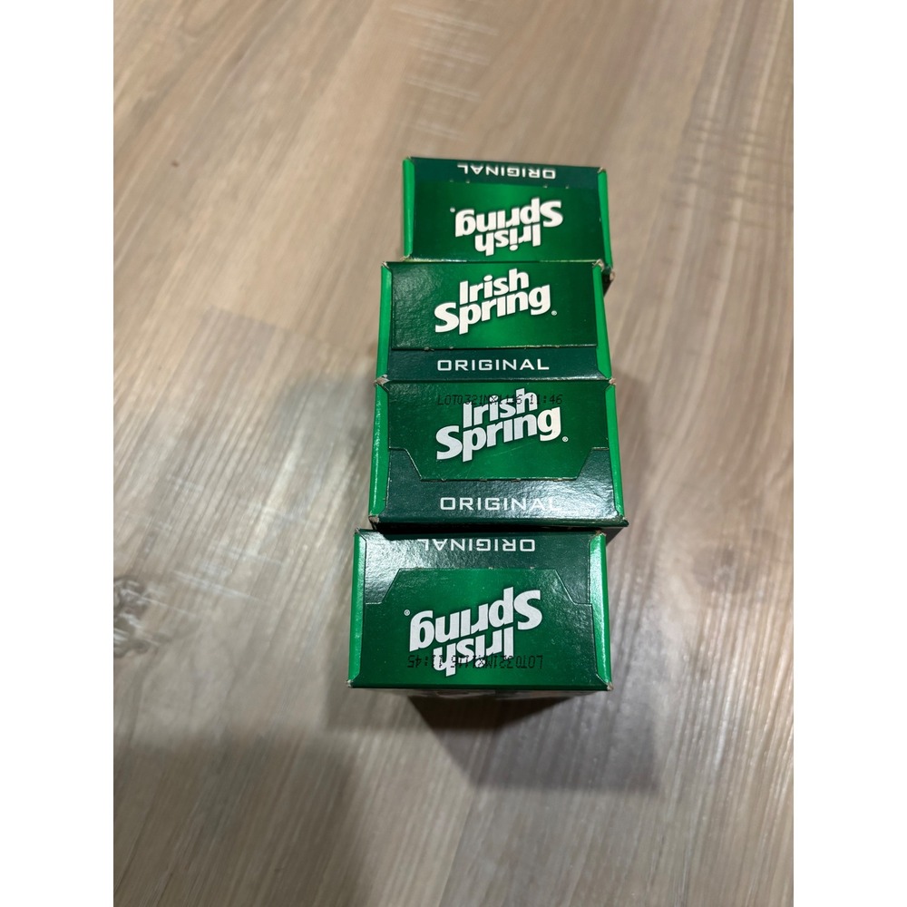 Irish Spring Original Deodorant Soap 3.7 oz Bars Lot of 4 Fresh Scent New - Picture 2 of 4